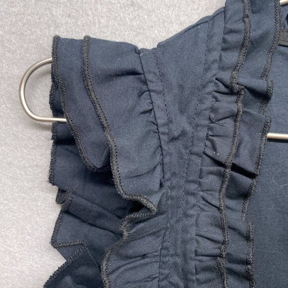 Grass Collection Dress Womens Medium Black Sleeveless Ruffle Pleated - Picture 4 of 10